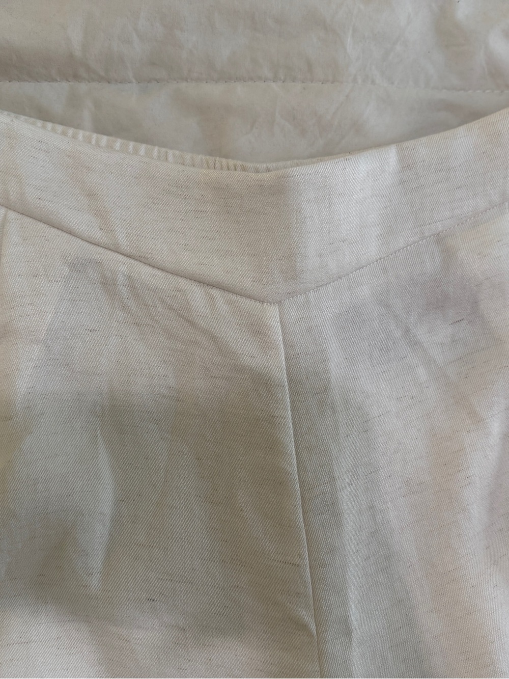 Linen-blend Mid Rise Wide Leg Pleated Pant - Picture 3 of 5